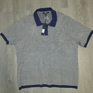 Men's Navy Trim Short-Sleeve Polo - Classic Knit